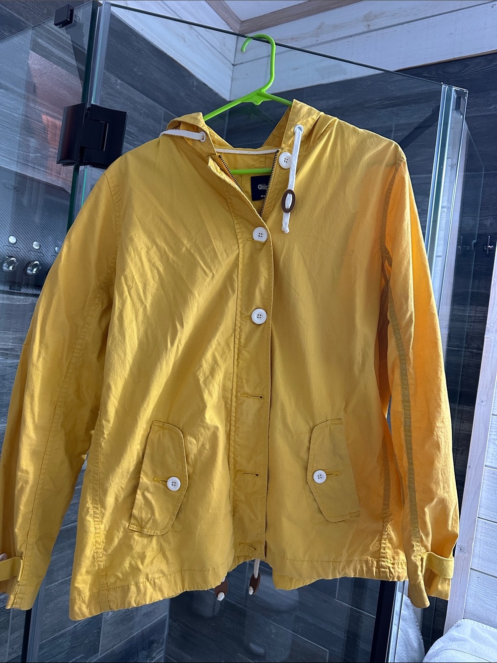GAP Yellow Hooded Rain Jacket